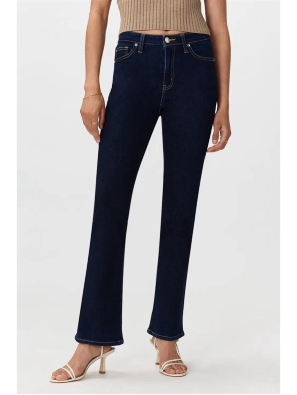 Quince Bella Stretch Kick Flare Jeans Deep Rinse New With Flaws Size 24
